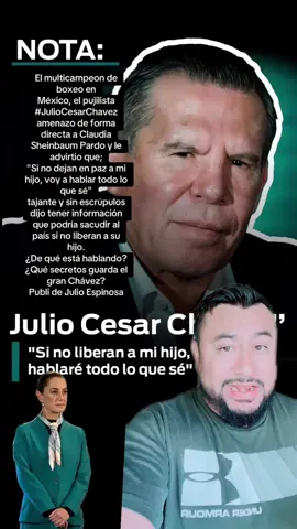 #juliocesarchavez amenaza a #claudiasheimbaum  con hablar todo lo que save si no liberan a #chavezjr  rápido #usa #mexico 