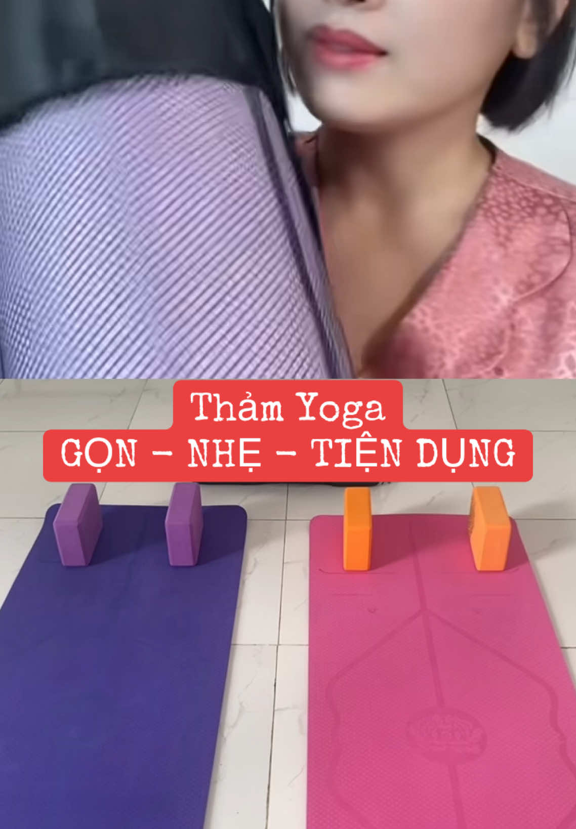 #duet cùng @Nhung Nguyễn Review #thamtapyoga Thảm tập yoga TPE chống trơn trượt Cao Cấp An Toàn