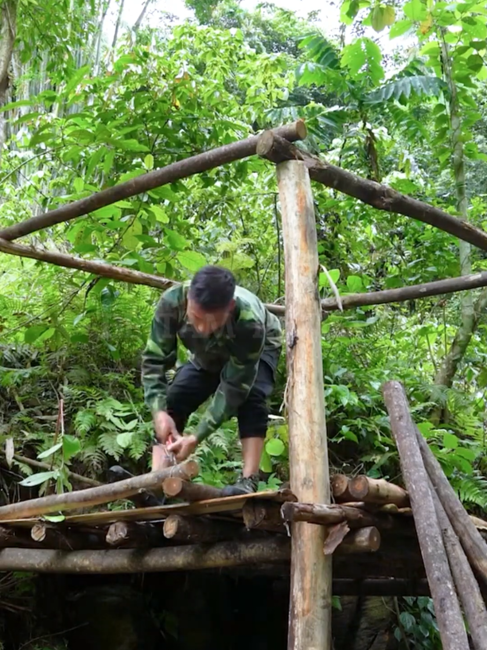 Anh thợ xây rời nhà để xây dựng một cabin gỗ bên dòng suối trong rừng trong 7 ngày - Phần 2 #sinhton #Vlog #betamreview 