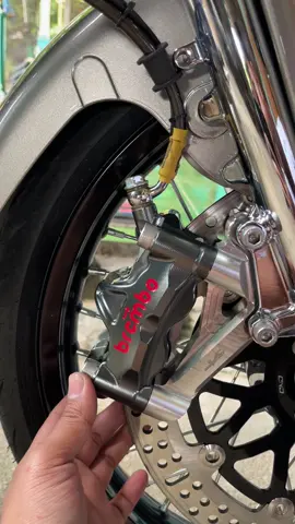 solusi anti ribet pengen pasang kaliper 4p biar gak nabrak ruji #gl100 #cbdownsize #cbplatad #sebenyenimasehh 