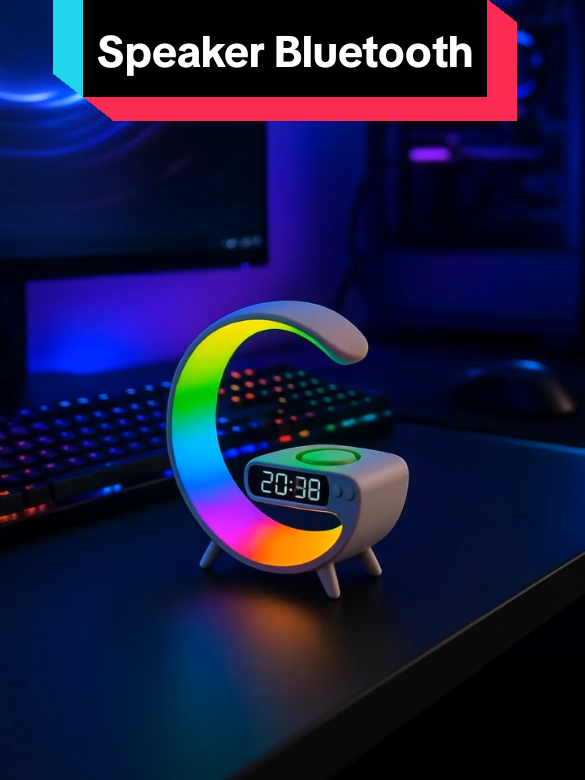 Speaker bluetooth yang bisa nyala warna-warni? Ini bikin kamar auto aesthetic! #speaker #speakerbluetooth #speakerbluetoothmurah #jamspeakerbluetooth 