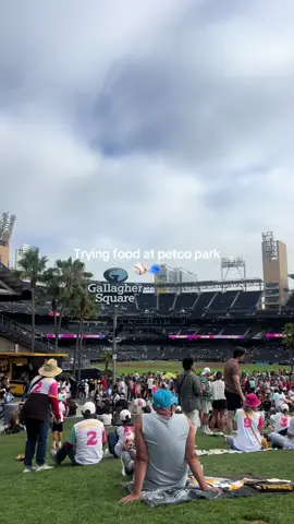 Trying food at petco park! Tri tip nachos and banana pudding. Overall 7/10 because the banana pudding was way too sweet for my taste. But def recommend trying👌