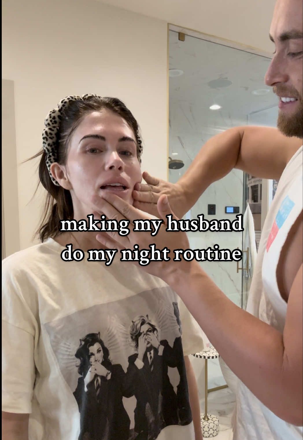 Trained him for this moment 🧴✨ @Jordan Ngatikaura  #secretlivesofmormonwives #momtok #nightroutine 