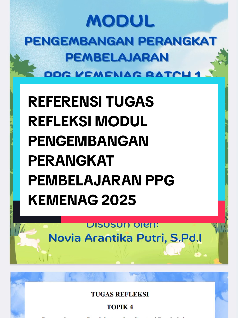 Referensi Tugas Refleksi Modul 3 Pengembangan Perangkat Pembelajaran PPG KEMENAG tahun 2025 #ppgdaljab2025  #ppgkemenag2025 #ppgtransformasi #ppg 