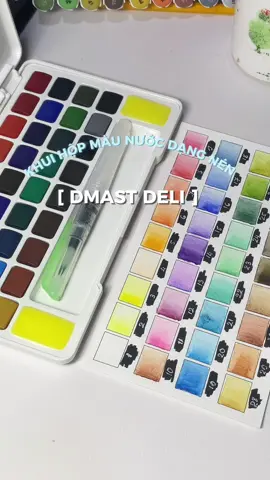 Khui màu nước dạng nén Dmast Deli 36 màu xinh iu ✨ #maunuocdangnendmastdeli 