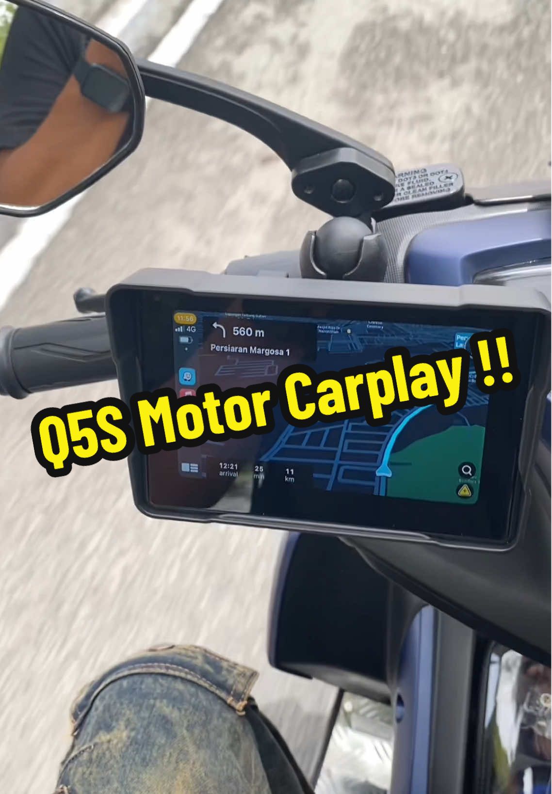 Phone simpan dalam poket geng!🔥Lebih selamat menggunakan Q5S Motor Carplay ni. 😎 #q5s #motorcarplay #carplay #android #androidplayer #androidplayermurah #motor #waze #map #foodpanda #grabfood #supernova #fyp #fypmalaysia #tiktokmalaysia #viral #viralmalaysia #malaysiatiktok #trending #foryoupage #explorepage #lawakhambar #meletop #avetanova160 #nova160 #nvxgang #nvxmodified #nvxaccessories #motorvlog #nova #rider #konvoi #motorcycle #safety #keselamatan #barangbaik #influencer 