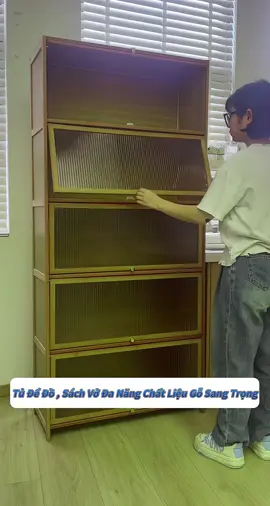 Tủ Sách Gỗ Dung Tích Lớn, Tủ Lưu Trữ Đa Năng, Thiết Kế Cửa Lật, Thiết Kế Hiệu Quả Che Chắn Bụi#xuhuong #xuhuongtiktok #thinhhanh #thinhhanhtiktok #thinhhanhxuhuong #lenxuhuong 
