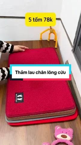 Thảm lau chân lông cừu 5 tấm 78k #thamlongcuu #thamlauchan #thamdamchan 