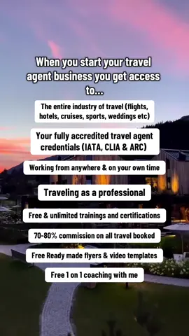 Everything you need to be successful in your travel business! Comment “travel” for more info #blackgirlstraveltoo #genzlife #travelpaysme #getpaidfromhome #passiveincomeideas #onlinebusinessideas 