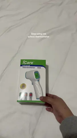 iCare Infrared Thermometer. For checking body temperature or object temperature. Easy to use especially for sick sleeping kids. No more guessing fever or if someone is sick. #thermometer #digitalthermometer #infraredthermometer #bodytemperature #thermometerdigital