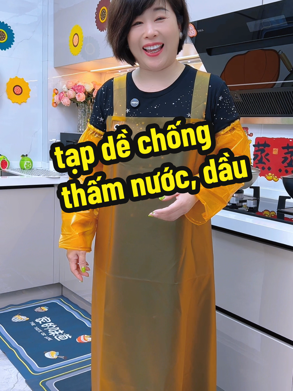 tạp dề chống thấm nước, dầu #tapde #tapdenhabep #tapdechongthamnuoc #giadungtienich #giadungthongminh 