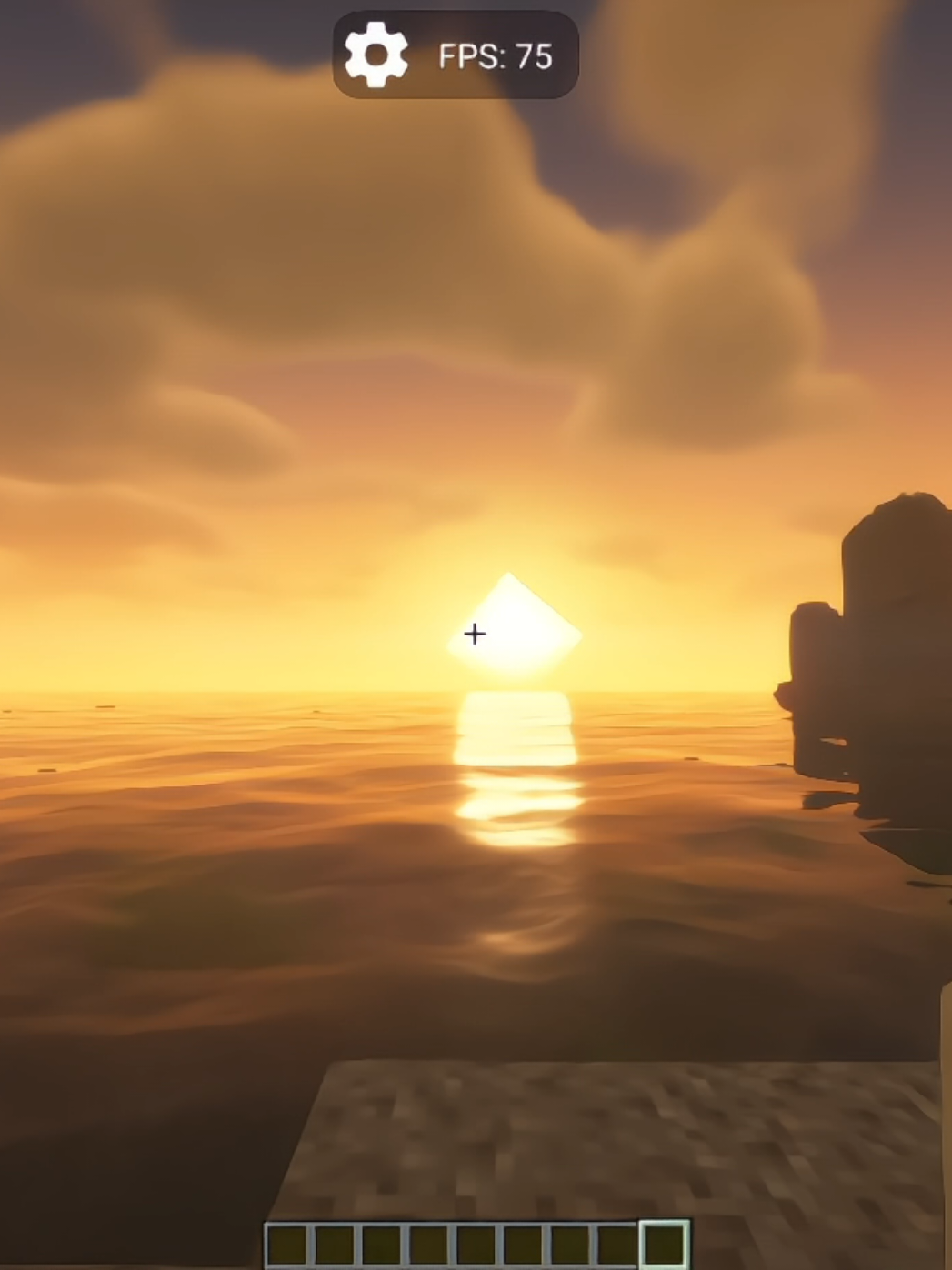 Sunrise With Shaders. #Minecraft #minecraftshaders #shaders #mc #mcjava #java #javaedition #pojavlauncher #iQOO #fyp #13 