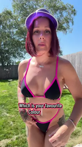 Which is your favourite colour? Mine is either the pink or purple 🥰 #bikini #sunshine #funtime 