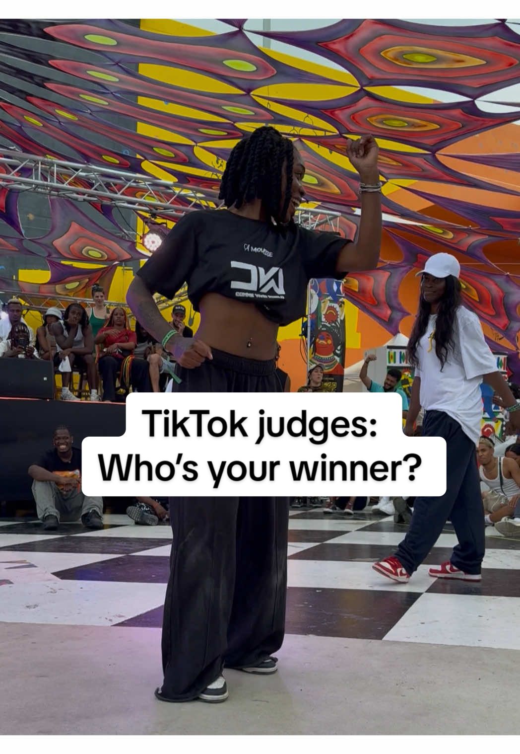 Call to all TikTok judges: Who’s your winner in this Black Belt Battle round? 🥋 Shaina (left) or Ruth (right)? @Shay_bssl vs @Bailarina limpa ❤️🥰  We’ll edit this comment to post who was the actual winner tomorrow 👀 #oyofeblackbelt #energy #dance #1vs1 #battle #oyofevol8