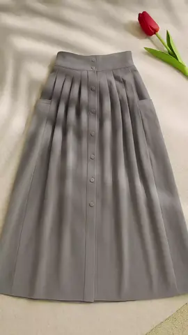 Nuna Skirt Rok wanita full kancing Korean Style  #rokwanita #rokkoreanstyle #rokcewek #fyp #outfitideas #belilokal 