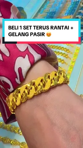 SET RANTAI + GELANG PASIR 🥰😍 #fyp #gelangpasir #rantaipasir #masukberandafyp 