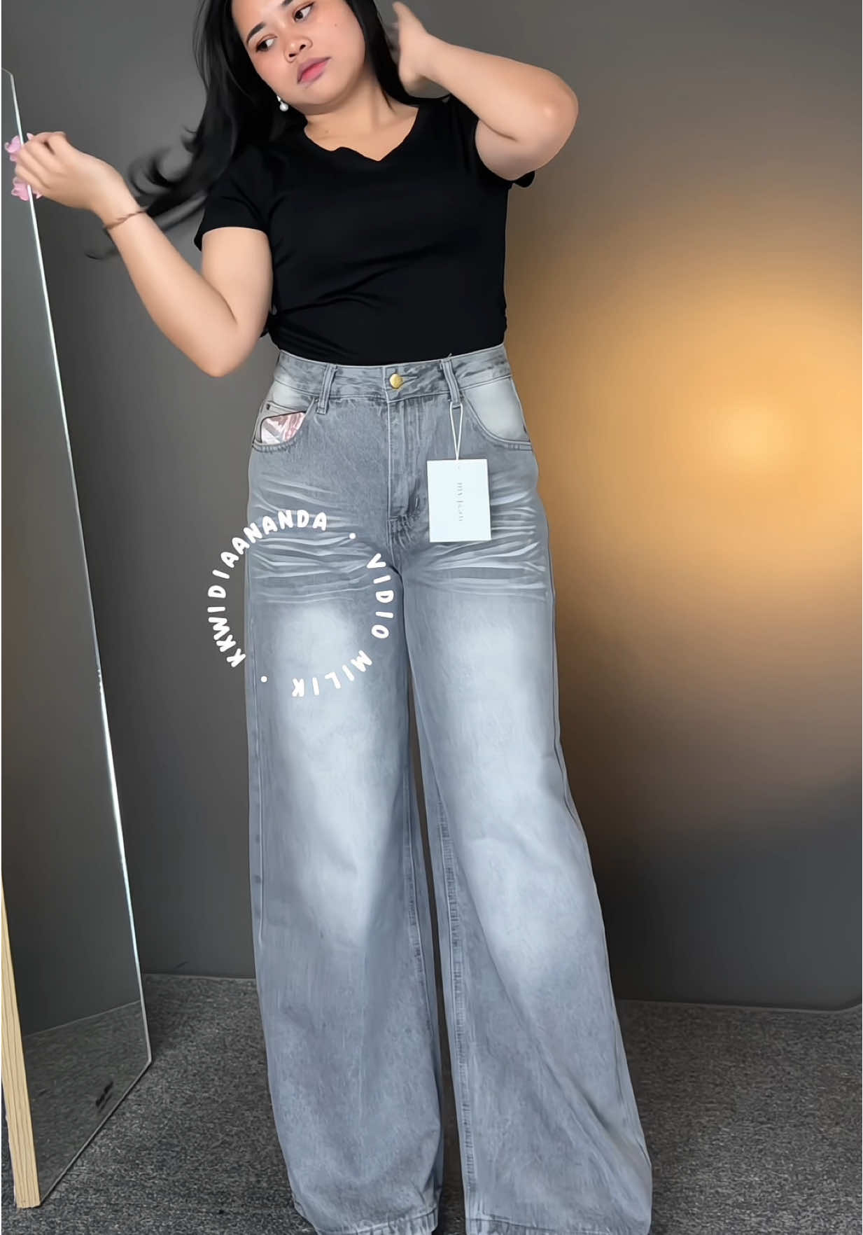 Rekomendasi kulot jeans wanita super highwaist #kulothighwaist #kulotjeans #outfitideas 