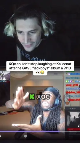 XQc couldn’t stop laughing at Kai cenat after he GAVE “jackboys” album a 9/10 👀😭 #kaicenat 