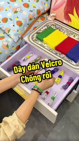 Bộ 20 Dây Quấn Dây Sạc Chống Rối, Dây Dán Gai Velcro Buộc Gọn Dây Điện Dài Nhiều Màu ##daydan##velcro##xuhuong