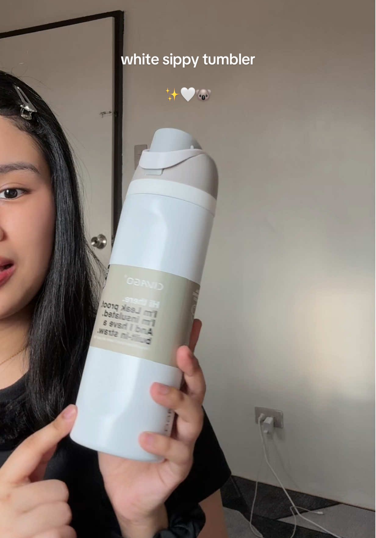 ANG GANDA NG KULAY WHITE NA FREESIP NILA 😭🤍✨  #vacuumflask #hotandcold #tumblerwithstraw #civagoph #24hcivago #leakproof #mattefinish #scratchproof #aesthetictumbler #minimalisttumbler 
