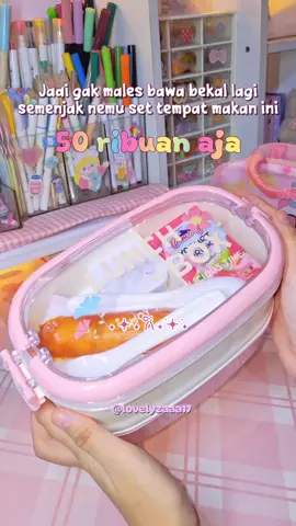 💖 Tempat makan pink estetik udah dapet SEMUANYA!? Tas, sendok garpu, tempat sambal?? Worth it parah sih ini! 😭🍱 #lunchboxgemas #tasbekal #pinkestetik #murmerbanget  l #bekalmurah #taslucu #pinklovers #lifestylehack #tempatmakan #kotakbekal 