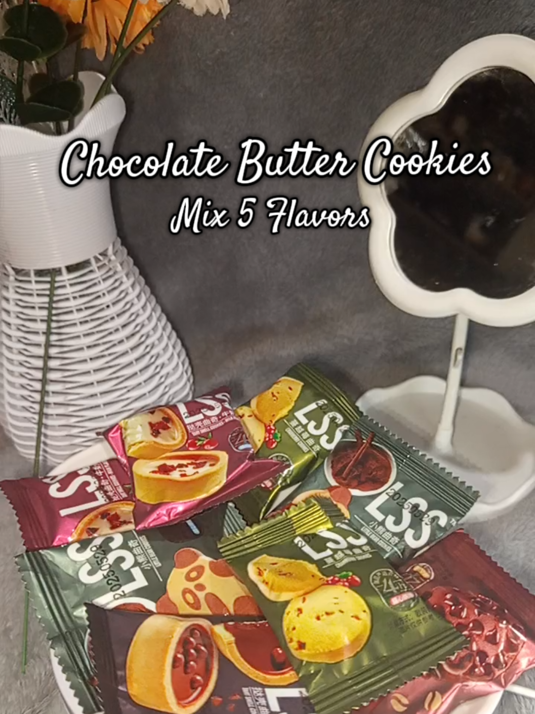 LSS Japanese Butter Cookies with 5 delicious flavors ✨ #cookies #buttercookies #cookie #chocolatecookies #lsscookies 