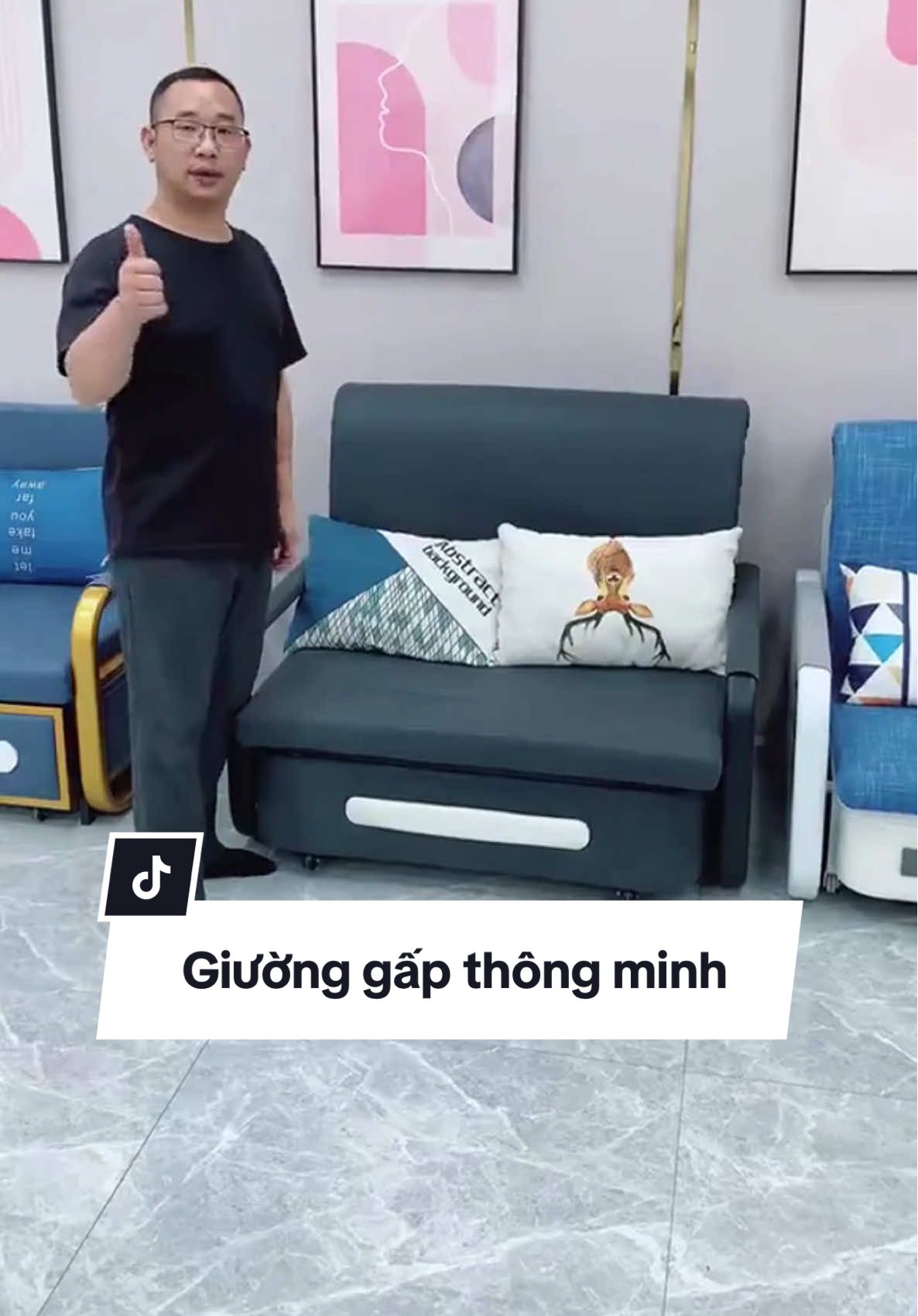 Giường sofa gấp gọn luôn là lựa chọn lý tưởng cho những không gian nhỏ.#giuongsofathongminh #noithathiendai #sofa #tienichthongminh #giuongnguhiendaivn #tabu #tabuvietnam #noithatthongminhvietnam 