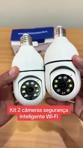 Deixe sua casa mais segura com esse kit 2 câmeras de segurança inteligente Wi-Fi. #camera 