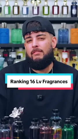 Ranking my entire Louis Vuitton fragrance collection, all 16. #lvfragrance #louisvuittonfragrance #fragrance #fragrancetiktok #perfumetok 