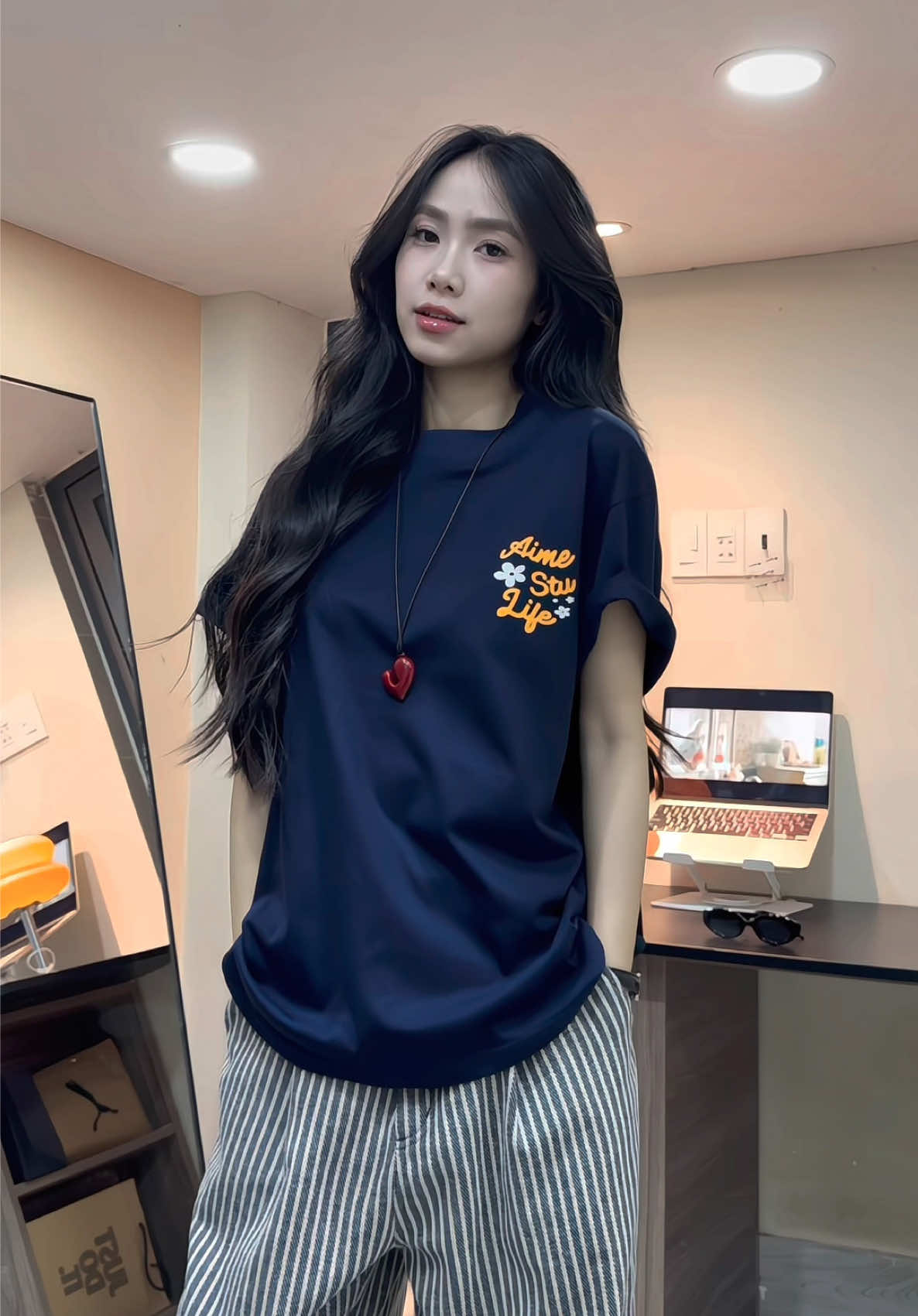 Áo thun + quần ống rộng mãi đỉn #aimesaigon #aothun #aothunboxy #oufit #review #42kgmacgi 