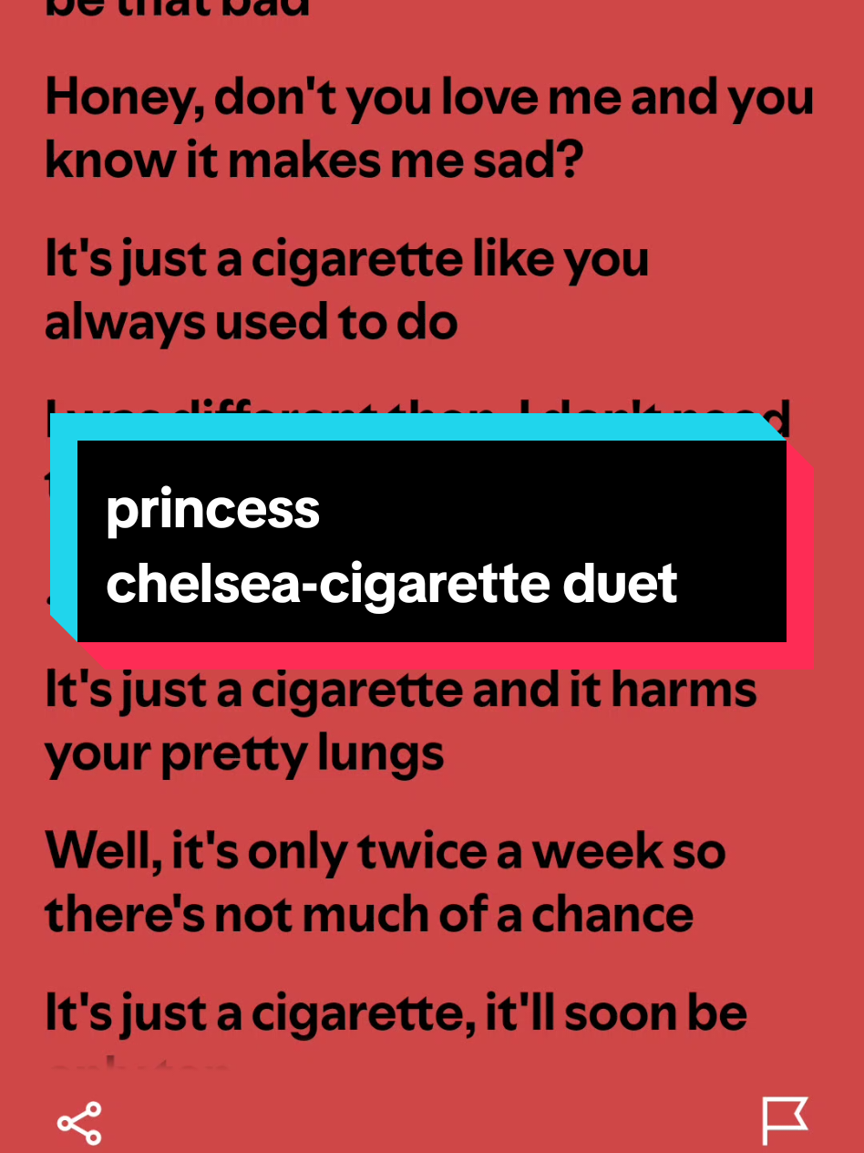 princess chelsea-cigarette duet #princesschelsea #lyrics #lyricsvideo #song #foryou 