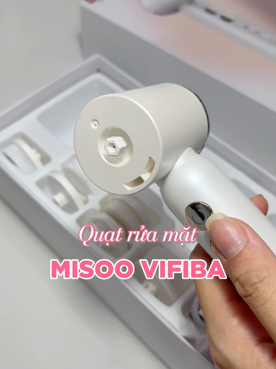 Một chiếc quạt rửa mặt 6 in 1 giúp nàng chăm da tại nhà như đi spa #vifibabeauty #Misoovifiba #beautycare #làmđẹp #chămsócda 