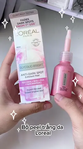 Peel da nhà Loreal #review #unicare #lamdep #skincareroutine #Summer #loreal #peelingserum #peelhongsangda #summervibe #lorealparis 