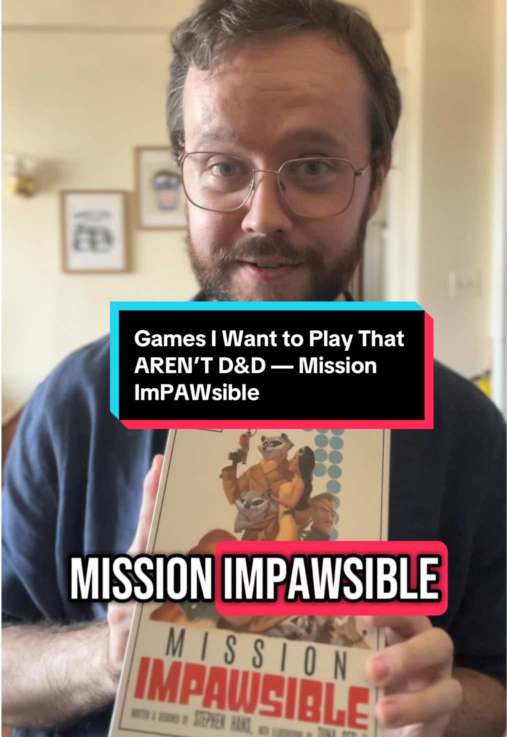 Games I Want to Play That AREN’T D&D — Mission ImPAWsible #ttrpg #ttrpgtok #beggartok #threeracoonsinatrenchcoat #spy 