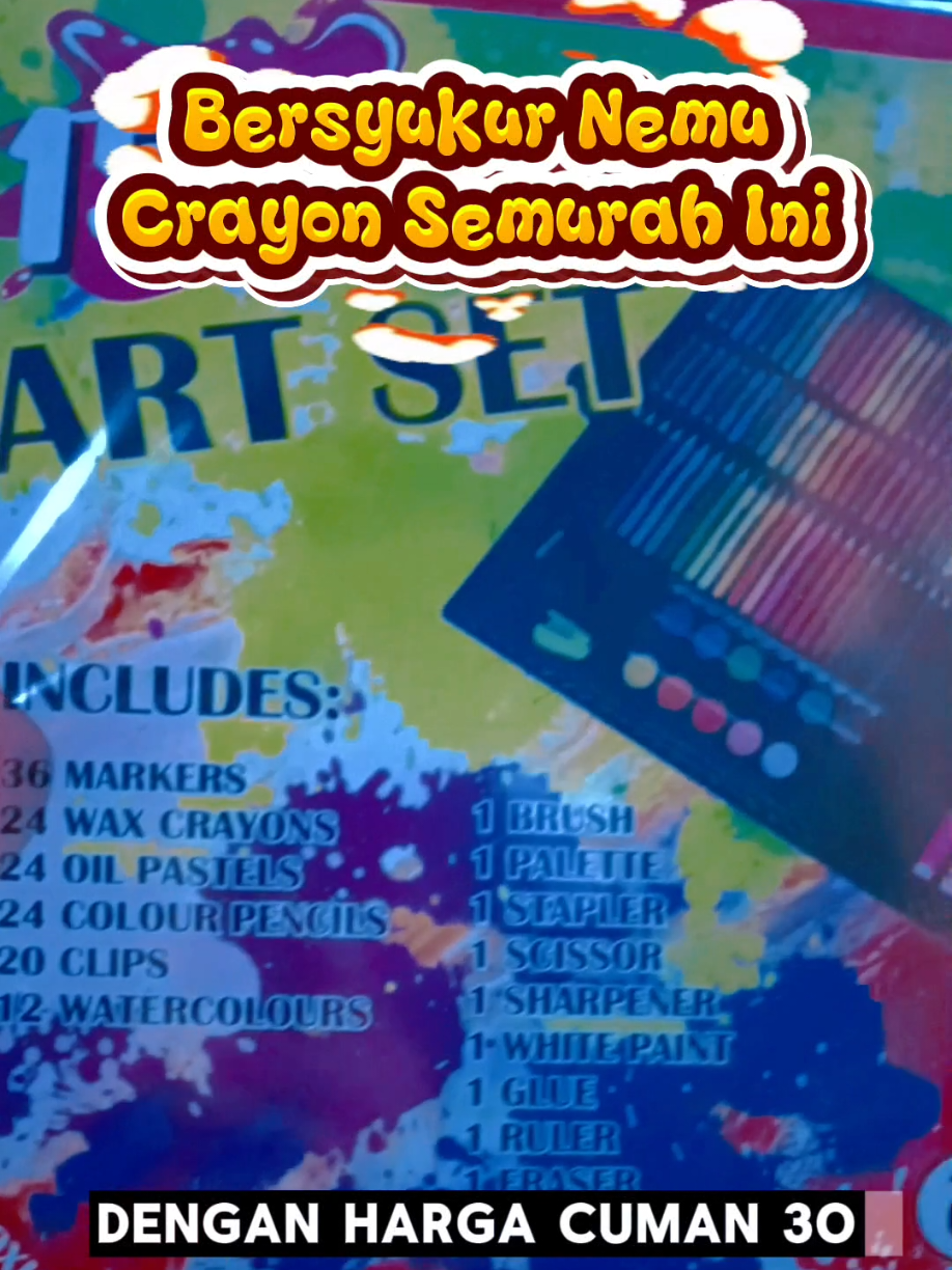 dapatkan segera crayon Isinya super duper lengkap #crayon #catair #crayonsetmurah #crayonset150pcs #crayonmurahsedikit #crayonset #crayonart #crayonset150pcs #crayonantikotor #krayonviral #crayonanak #alatmenggambar #pensilwarna #pensilwarnaanak #pensilwarnamurah 