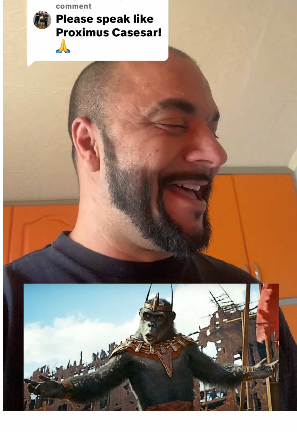 Replying to @Raul Pop15 Nice to meet you 😁  #proximuscaesar #ceaser #whatawonderfulday #sayhiswords #apestogetherstrong #apes #kingdomoftheplanetoftheapes #planetoftheapes #voiceactor #voiceimpressions #voiceacting #voiceover #glasovnagluma #kevindurand 