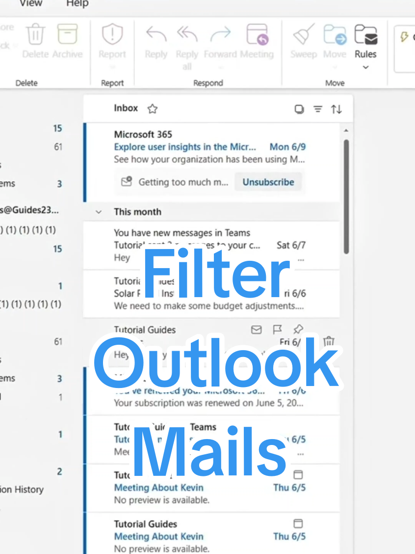 تصنيف الايميلات في الاوت لوك بشكل سهل وسريع ازاي تفرق بين الميل المرسل لك عن ال CC Ways to make outlook easier to organize  . . . #Outlook #mail #Microsoft #outlooktips #viral #fyp #learn #business #work #tutorial 