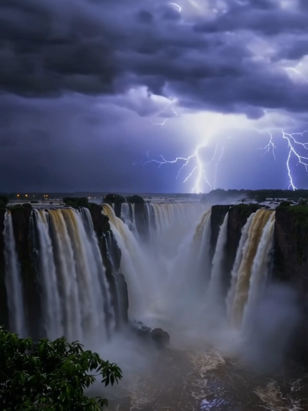 Victoria Falls at Night ⚡🌌 | The Smoke That Thunders in a Midnight Storm Midnight. The falls are roaring. The storm is alive. Welcome to Victoria Falls, known as Mosi-oa-Tunya — The Smoke That Thunders. ⚡ Lightning tears the sky 🌧️ Rain falls in heavy sheets 🌫️ Mist glows in the dark This is nature’s raw and spectacular power — captured in 4K ambience during a violent tropical night storm. 🎧 Headphones on – feel the thunder, rain, and water as if you were there. 🔁 Loop for sleep, focus, storm therapy, or to disappear into something primal. 💬 Would you stand here… in the dark? #VictoriaFalls #ThunderstormAmbience #NightStorm #TheSmokeThatThunders #DarkNature #4KAmbience #SleepTok #FocusTok #NatureStorm #LightningAmbience #AmbientTok #LoopTok #RainAmbience #ScenicStorm #CinematicAmbience #FYP #serenity #ambience #dark #spectacular #intense