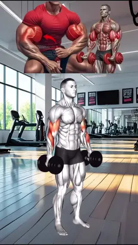 Curls your way to stronger arms- biceps curls target the short long head for overall growth ✨️  Hammer curls= forearms + biceps 💪  #LearntoFit #fyp #viral #bicepsday #BicepsWorkout #gym #hammercurl 