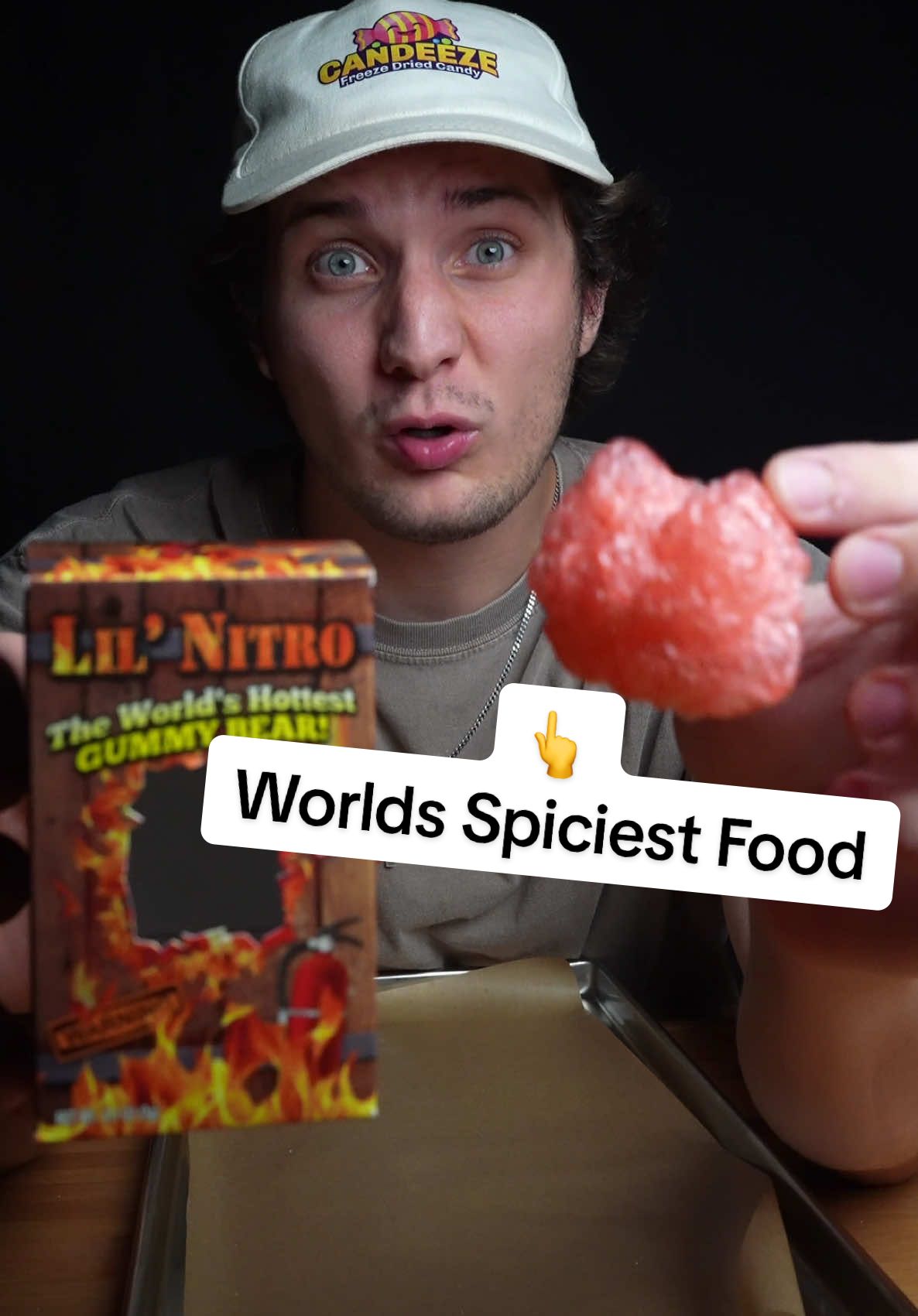 Replying to @Bensons Special Dealz 4 times hotter than the worlds spiciest pepper… this was miserable 😭 but hey if you want to try some GOOD candy… JOIN our TikTok live! #freezedried #candy #candeeze #dealsforyoudays 