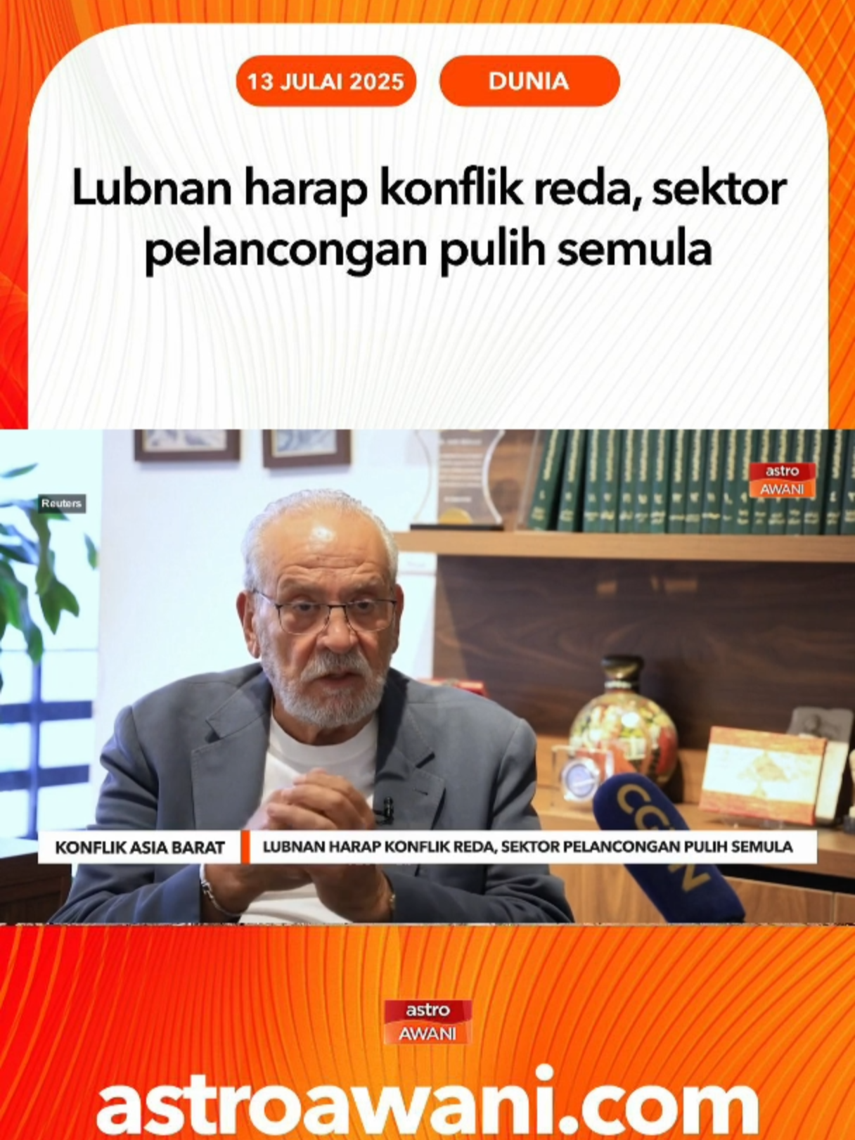Lebanon mengharapkan ketegangan serantau kembali pulih bagi memastikan sektor pelancongan dapat menarik lebih ramai pelancong. #AWANInews