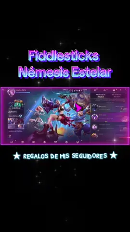 La skin que quería de Fidelito 🥹💜💫🎆 @kingyexiu te pasaste man 🫂 #wildrift #fiddlesticksnemesisestelar #fiddlesticks #skins #regalos #GamerGirl #livelight 