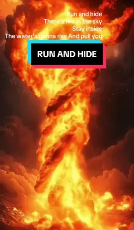 Run and hide There's fire in the sky Stay inside The water's gonna rise And pull you under.                                    #endoftime 