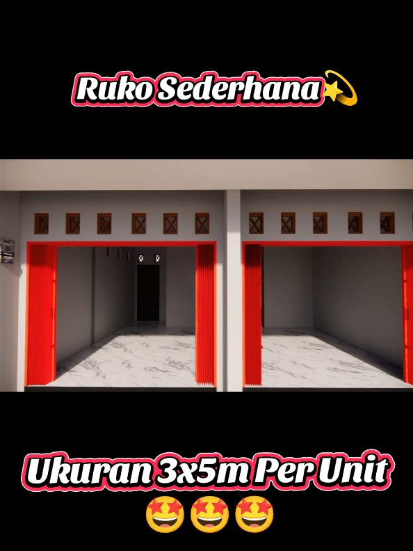 Ukuran 3x5m Per Unit 😍😍😍#desainruko #rukoimpian #contohruko #desaininterior #rukosederhana #rukokecil #kiosusaha #viral #fypシ゚viral #trending #fyp 