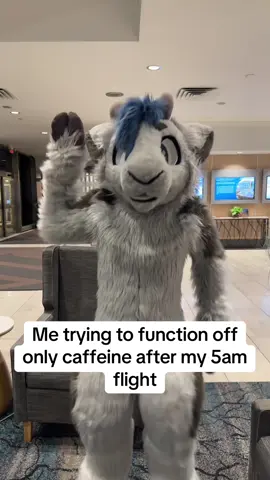 My Anthrocon flight delays had me like this.. @Jerb  #furry #fursona #furryfandom #furrytiktok #fursuit #fursuiter 