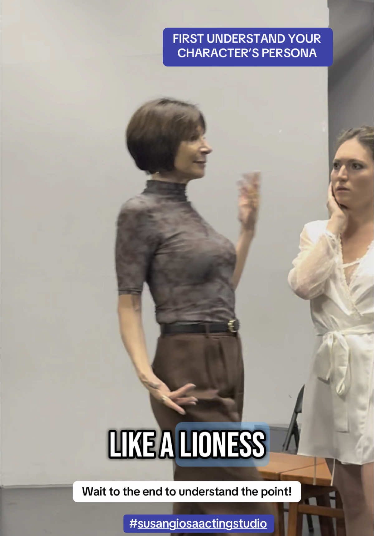 Find the character’s persona - how they move and think and their energy before you play the emotional stakes underneath! #susangiosaactingstudio #actingcoach #acting #actress #actor #dancer #singer  #scenestudy #character 