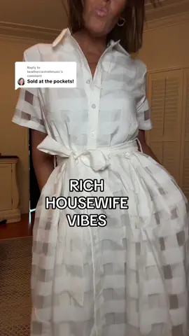 Replying to @heathercantrellmusic We love a pocket ... and looking pretentious 😂👌 Can someone please invite me to their Hamptons house? Wearing a small (5'3 size 4/6) #dealsforyoudays #tiktokcreatorpicks #gardenparty #oldmoney #oldmoneyaesthetic #richhousewife 