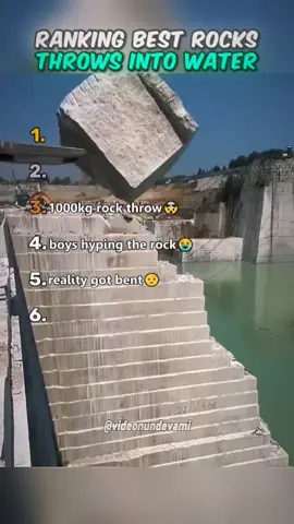 Ranking Best Rock Throws Into Water 🪨 #ranking #best #tiktok #moments #rock #throwback 