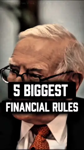 5 Biggest rule of financial freedom... #warrenbuffettadvice #warrenbuffettquotes  #warrenbuffett #warrenbuffettspeech #motivationalspeech #motivation #wealth 