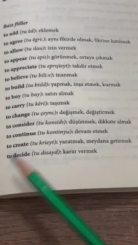 #Engilsh #fiil #ingilizce #verbs #TikTokFaydasıÇok #creatorsearchinsights 